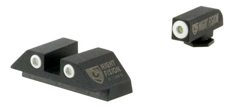 [856386007078] Night Fision GLK001003WGZ Tritium Night Sights For Glock  Green Tritium White Outline Front Sight- Green Tritium Black Outline Rear Sight Glock 17/17L/19/22