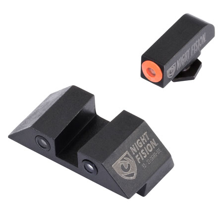 [856386007085] Night Fision GLK001003OGZ Tritium Night Sights For Glock  Green Tritium Orange Outline Front Sight- Green Tritium Black Outline Rear Sight Glock 17/17L/19/22