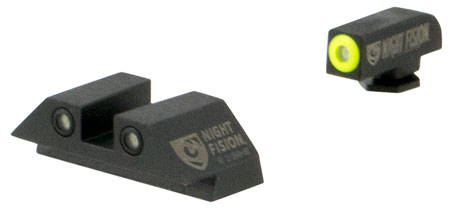[856386007092] Night Fision GLK001003YGZ Tritium Night Sights For Glock  Green Tritium Yellow Outline Front Sight- Green Tritium Black Outline Rear Sight Glock 17/17L/19/22