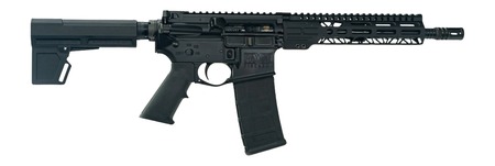 [810209950255] Faxon Firearms FXSPT3B105GA9 Sport  300 Blackout 30+1 10.50" Salt Bath Nitride Threaded Barrel, Aluminum Receiver w/Picatinny Rail, M-LOK Handguard, Black Polymer KAK Shockwave Pistol Brace, A2 Style