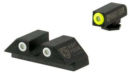 [856386007368] Night Fision GLK003007YGW Tritium Night Sights For Glock  Green Tritium Yellow Outline Front Sight- Green Tritium White Outline Rear Sight Glock 42/43/43X