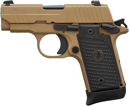 [798681553495] Sig Sauer 238380ESCPN P238 Micro-Compact Emperor Scorpion 380 ACP 2.70" 6+1  &  7+1 Flat Dark Earth Hardcoat Anodized Flat Dark Earth Nitron Stainless Steel Black Hogue G10 Piranha Grip