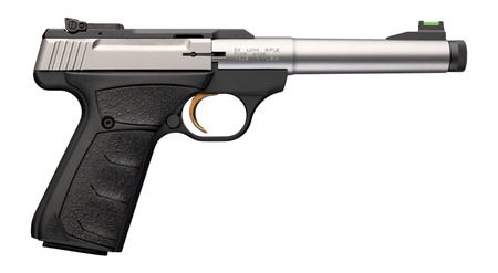 [023614872436] Browning 051616490 Buck Mark Camper SR 22 LR 10+1 5.90" Stainless Threaded Bull Barrel, Matte Black Aluminum Receiver, Black Overmolded UFX Grip