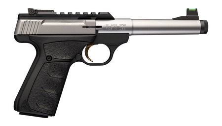 [023614872450] Browning 051618490 Buck Mark Plus Camper SR 22 LR 10+1 5.90" Matte Blued Bull Threaded Barrel, Picatinny Rail Receiver, Aluminum Frame, Black Overmolded UFX Grip