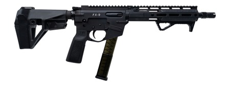 [810165560062] Freedom Ordance FX9P10E-BLK FX9P Elite 9mm Luger 10" Black Nitride Threaded Barrel, Black Anodized Aluminum Receiver w/Picatinny Rail, M-LOK Handguard, Black Polymer SB Tactical SBA5 Brace, Black Poly
