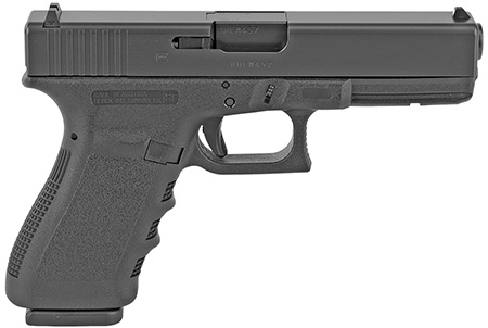 [764503072017] Glock PF2150201 G21SF Gen3  *CA Compliant Short Frame 45 ACP 10+1 4.61" Black Steel Barrel, Matte Black Serrated Slide, Black Polymer Frame w/Picatinny Rail, Black Textured Finger Grooved Polymer Grip