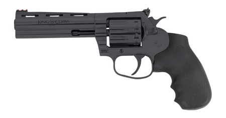 [098289001740] Colt Mfg KCOBRA22-BP4RFO King Cobra Target 22 LR 10rd Shot 4.25" Blued Vent Rib Barrel, Blued Carbon Steel Cylinder  &  Frame, Black Hogue Overmolded Grip, Exposed Hammer