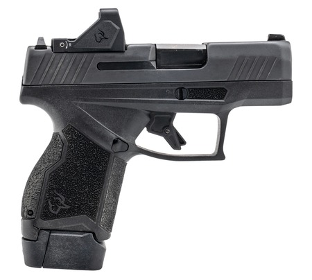 [725327944225] Taurus 1-GX4MP931-10RD GX4 w/Optic Micro-Compact 9mm Luger 10+1 3.06" Satin Black DLC Barrel, Black Gas Nitride Alloy Steel Serrated w/Optic Slide, Black Stainless Steel Frame, Textured Grip, Viridian