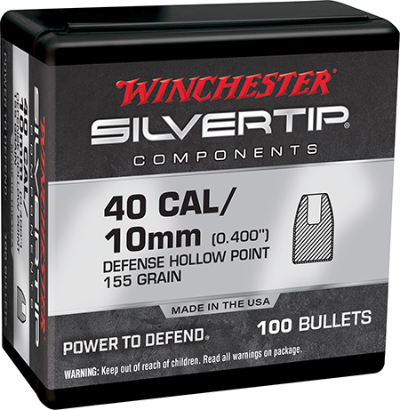 [020892633901] Winchester Ammo WB40ST155X Centerfire Handgun Reloading 40S&W 155gr Silvertip Hollow Point 100 Per Box/10 Case