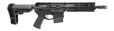 [810141222779] Dpms Panther Arms DP51655225433 Kitty Kat S9 338 ARC 8" Black Nitride Heavy Threaded Barrel, Black Hardcoat Anodize Aluminum Receiver w/Picatinny Rail, DPMS Quad Rail Handguard, Black Polymer SB Tacti