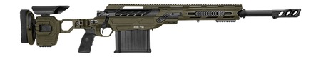 [842940111510] Cadex Inc CDX50DUAL50206BR20I2J5 CDX-50 Tremor 50 BMG 5+1 20.60" Black DLC Match Grade Threaded Barrel, Black DLC Aluminum Receiver w/Picatinny Rail, Adjustable Folding OD Green Stock, Black Polymer G
