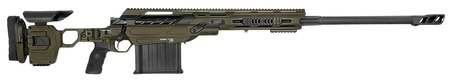 [842940111558] Cadex Inc CDX50DUAL5029BR40I2J5N CDX-50 Tremor 50 BMG 5+1 29" Black DLC Match Grade Threaded Barrel, Black DLC Aluminum Receiver w/Picatinny Rail, Adjustable Folding OD Green Stock, Black Polymer Grip