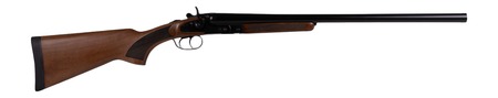 [810216300036] Derya Firearms EX1400.12.24 EX1400  12 Gauge Break Open 2rd 24" Black Chrome Side By Side Barrel, Black Chrome Steel Receiver, Fixed Walnut Stock