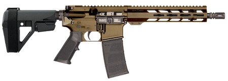 [847313025418] Patriot Ordnance Factory 02541 P-15  Sports South Exclusive 300 Blackout 30+1 10.50" Threaded Barrel, Burnt Bronze Cerakote Aluminum Receiver w/Picatinny Rail, M-LOK Handguard, Black Polymer SB Tactic