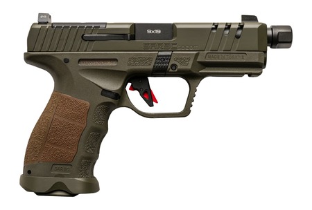 [810075874167] Sarsilmaz SAR9CSOCOMOD10 SAR9 SOCOM Compact 9mm Luger 10+1 4.70" Black Threaded Barrel, OD Green Steel Optic Cut/Serrated Slide, OD Green Polymer Frame w/Picatinny Rail, Interchangeable Backstrap Grip