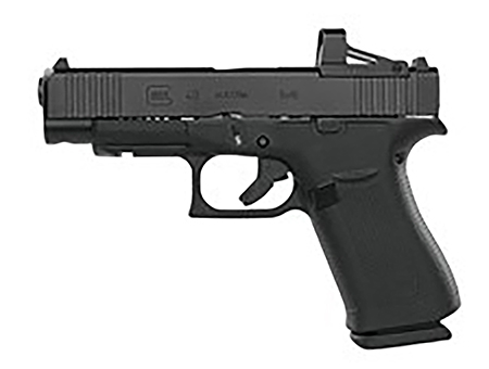 [764503048111] Glock PR48509FRMOS G48 MOS Compact Rebuilt 9mm Luger 4.17" 10+1 Black Black nDLC Steel with Front Serrations  &  MOS Cuts Black Rough Texture Interchangeable Backstraps Grip Fixed Sights