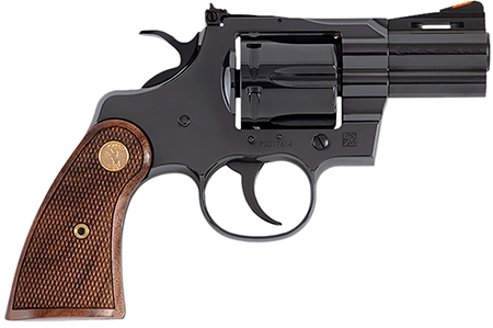 [098289003577] Colt Mfg PYTHONBP2WTS Python  357 Mag/38 Special 6 Shot 2.50" Blued Carbon Steel Vent Rib Barrel, Cylinder  &  Frame, Wood Grip, Exposed Hammer