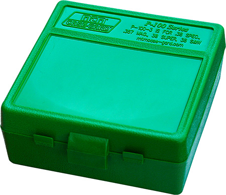 [026057113104] MTM Case-Gard P100310 Ammo Box Flip-Top Multi Caliber Green Polypropylene 100rd