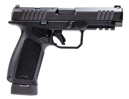 [850067485681] Rost Martin RM1FBLKOSP10CA RM1F  9mm Luger 10+1 4.50" Black Match Grade Barrel, Black Nitron Steel Optic Ready/Serrated Slide, Black Polymer Frame w/Picatinny Rail, RMR Footprint, Ambidextrous