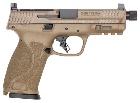 [022188906462] Smith  &  Wesson 14832 M & P9 M2.0 Sports South Exclusive 9mm Luger 23+1 4.72" Black Armornite Threaded Barrel, Flat Dark Earth Cerakote Stainless Steel Optic Ready/Serrated Slide, Flat Dark Earth Polymer