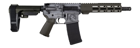 [810188107336] Shark Coast Tactical SCC07336BOMB-P Bomber 5.56 NATO 30+1 10.50" Black Nitride Threaded Barrel, Aluminum Receiver w/Picatinny Rail, M-LOK Handguard, Polymer SB Tactical SBA3 Brace, Magpul MOE Grip, Ri