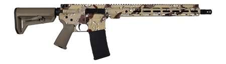 [810105517620] Shark Coast Tactical 300-225-1000-20 Chocolate Chip 5.56 NATO 30+1 16" Black Melonite Threaded Barrel, Hydro-Dipped Chocolate Chip Aluminum Receiver w/Picatinny Rail, M-LOK Handguard, Magpul Collapsib