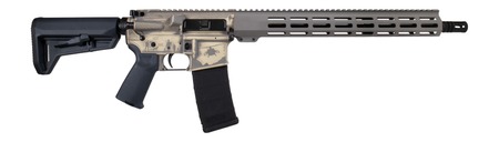 [810105514209] Shark Coast Tactical 300-111-1000-27 Military 5.56 NATO 30+1 16" Black Melonite Threaded Barrel 2-Tone FDE Cerakote Aluminum Receiver w/Picatinny Rail, M-LOK Handguard, Magpul MOE SL Black Polymer Sto
