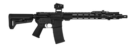 [810188102317] Shark Coast Tactical SCTARMCC Midnight Bundle *CA Compliant 5.56 NATO 10+1 16" Black Melonite Threaded Barrel, Black Cerakote Aluminum Receiver w/Picatinny Rail, M-LOK Handguard, Magpul MOE SL Black P