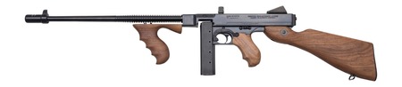 [602686212038] Thompson T550D 1927A-1 Lightweight Carbine 45 ACP 20+1/50+1 16.50" Blued Aluminum Alloy Barrel  &  Receiver, Walnut Grain Fixed Stock  &  Grip