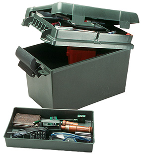 [026057362144] MTM Case-Gard SPUD111 Sportsmen's Plus Utility Dry Box Forest Green Polypropylene