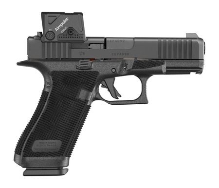 [764503068331] Glock P64550B03DC8A3 G45 Gen6 w/Aimpoint Crossover 9mm Luger 17+1 4.02" Black GMB Barrel, Black nDLC Steel Optic Ready/Serrated Slide, Black Polymer Frame w/Accessory Rail, Interchangeable Backstrap G