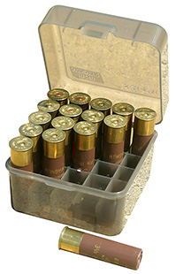 [026057007410] MTM Case-Gard S2512M41 Shotshell Box Flip-Top Multi Gauge Shotgun Clear Smoke Polypropylene 25rd