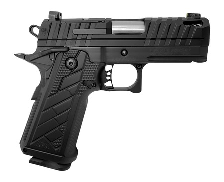 [787450998179] Live Free Armory HG8645-N Apollo 11 V2 Sub-Compact 9mm Luger 18+1 3.35" Stainless Barrel, Black Cerakote Steel Optic Ready/Serrated Slide, Black Cerakote Steel Frame w/Beavertail  &  Picatinny Rail, Bla