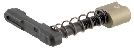 [708747546590] Strike Industries ARSMCFDE Magazine Catch  made of Black Steel with Flat Dark Earth 6061-T6 Aluminum Release Button for AR-Platform