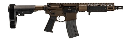[631465972368] Griffin Armament MK1PSD223W95PFDE-W MK1 PSD 223 Wylde 9.50" Threaded Barrel, Terra Brown Anodized Aluminum Receiver w/Picatinny Rail, M-LOK Handguard, Black Polymer SBA3 Brace, Black A3 Grip