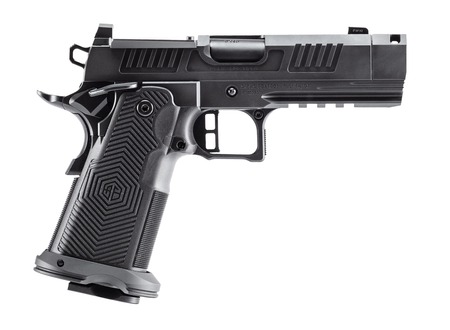 [810100535575] Alpha Foxtrot AA39X1QIG-XDBK19 AF1911 Romulus Compact Frame 9mm Luger 20+1 3.50" Black DLC Threaded Compensated Barrel, Black DLC Stainless Steel Optic Ready/Serrated Slide, Black DLC Stainless Steel