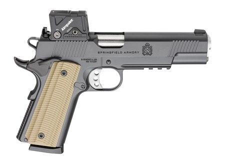 [706397004392] Springfield Armory PO9230COA 1911 Operator AOS 45 ACP 8+1 5" Match Grade Barrel, Carbon Steel Steel Frame w/Beavertail  &  Picatinny Rail
