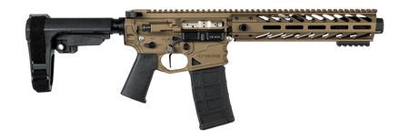 [856458004929] Nemo Arms BL-556-8P Battle-Light  5.56 NATO 30+1 8" Black Threaded Barrel, Burnt Bronze Aluminum Receiver w/Picatinny Rail, M-LOK Handguard, Black Polymer SB Tactical SBA3 Brace, Magpul MOE Grip, Ambi