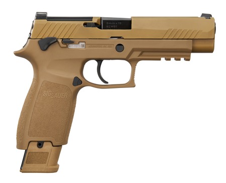 [798681730186] Sig Sauer M179CSSMSMA M17 *MA Compliant Full Size 9mm Luger 10+1 4.70" Coyote PVD Stainless Steel Optic Ready/Serrated Slide, Coyote PVD w/Black Controls Stainless Steel Frame w/Picatinny Rail, Textur