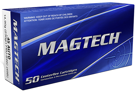 [754908120017] Magtech 45B Range/Training  45ACP 230gr Full Metal Jacket Semi Wadcutter 50 Per Box/20 Case