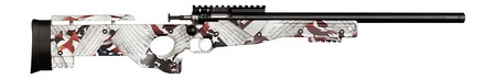 [611613321507] Crickett KSA2150-AMD Precision Ammendment 22 LR 1rd 16.10" Blued Threaded Bull Barrel, Blued Receiver w/Crickettinny Rail, Red/White 2nd Amendment Writing Fixed Synthetic Stock