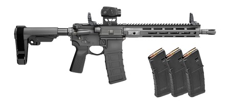 [706397003890] Springfield Armory STV9115556BPLCV2PAC SAINT Victor V2 Gear Pac 5.56 NATO 10+1 11.50" Black Melonite Barrel, M-LOK Handguard, Black Hardcoat Anodize Aluminum Receiver w/Picatinny Rail, Black Polymer S