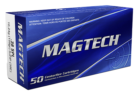 [754908164714] Magtech 38E Range/Training  38Special 158gr Semi Jacketed Hollow Point 50 Per Box/20 Case