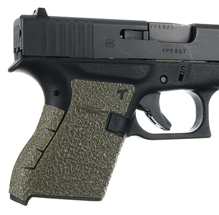 [812308022505] Talon Grips 100M Adhesive Grip  Compatible w/Glock 43, Moss Textured Rubber