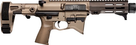 [680017481612] Maxim Defense  MD9 905 CQB 9mm Luger 5.50" Black Nitride Threaded Barrel, Arid Brown Anodized Aluminum Receiver w/Picatinny Rail, M-Rax/M-Slot Handguard, Arid Brown Polymer Maxim CQB Brace, Arid Brown