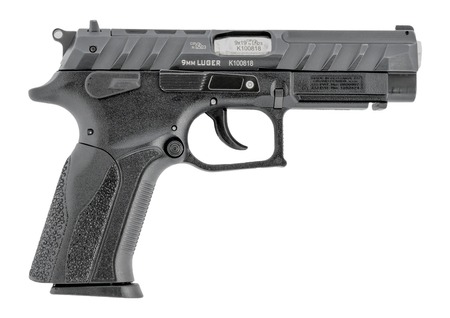 [8588005808644] Grand Power 8588005808644 K100 Mk23 9mm Luger 15+1 4.25" Stainless Rotating Barrel, Black Optic Ready/Serrated Slide, Black Frame w/Accessory Rail, Textured Grip