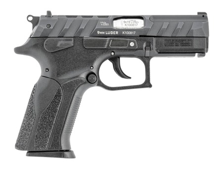 [8588005808651] Grand Power 8588005808651 P1 Mk23 9mm Luger 15+1 3.66" 9mm Luger 12+1 3.66" Stainless Rotating Barrel, Black Optic Ready/Serrated Slide, Black Frame w/Accessory Rail, Interchangeable Backstrap, Ambide