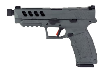 [711500175975] Tisas Arms 15000209 PX-9 Night Stalker 9mm Luger 20+1 5.10" Black Threaded Barrel, Gray Cerakote Carbon Steel Lightening Cut/Optic Cut/Serrated Slide, Gray Cerakote Polymer Frame w/Picatinny Rail, Rub