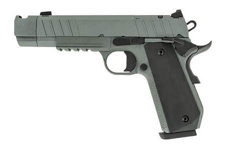 [711500175371] Tisas Arms 10100134 1911 Night Stalker Carry 10mm Auto 8+1 4.25" Black Bull Barrel, Gray Cerakote Carbon Steel Serrated Slide, Gray Cerakote Carbon Steel Frame w/Beavertail  &  Picatinny Rail, Black Rub