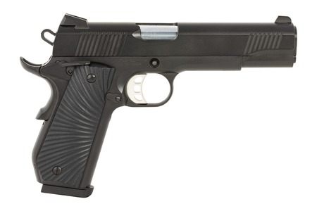 [711500175500] Tisas Arms 10100502 1911 Duty 45 ACP 8+1 5" Stainless Steel Barrel, Black Cerakote Carbon Steel Serrated Slide  &  Frame w/Beavertail, Black G10 Starburst Grip